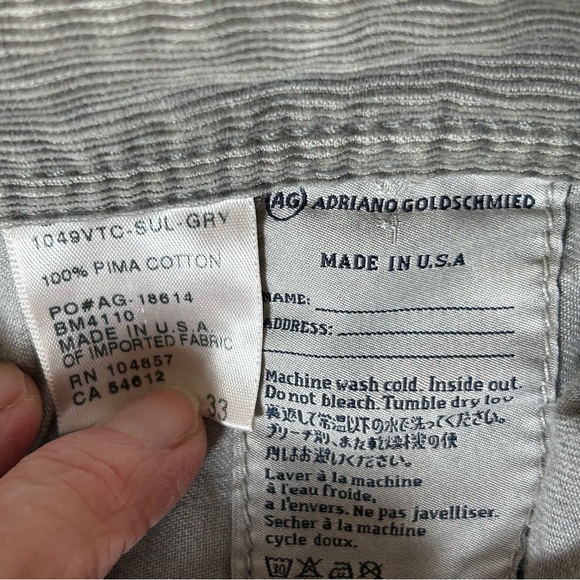 AG Adriano Goldschmied Mens 33x31 Protege straight leg pants basic quiet Luxury - Picture 3 of 12